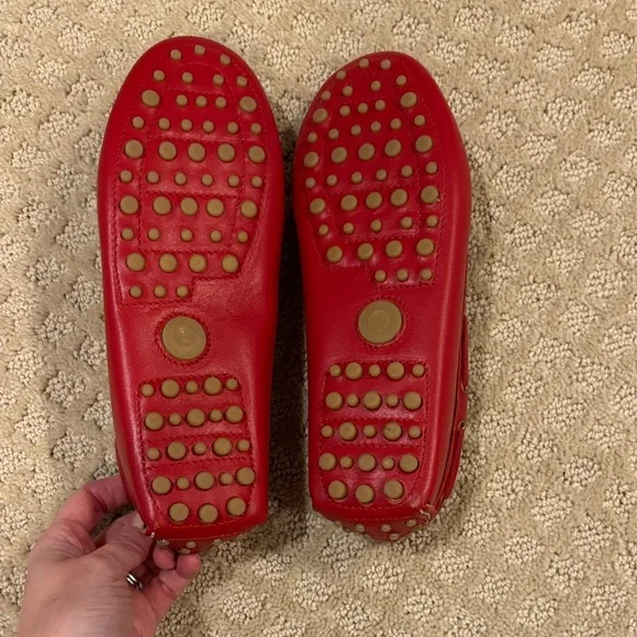 Red Leather Loafers - Picture 4 of 5